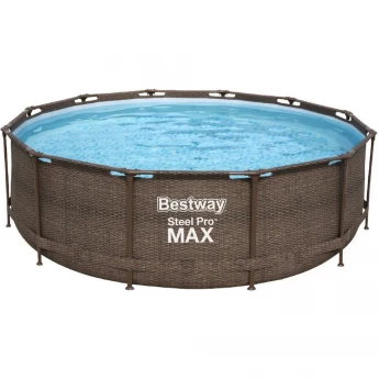 Каркасный бассейн BESTWAY 5617R BW, 305х100см,"Ротанг", 6148л, фильтр-насос